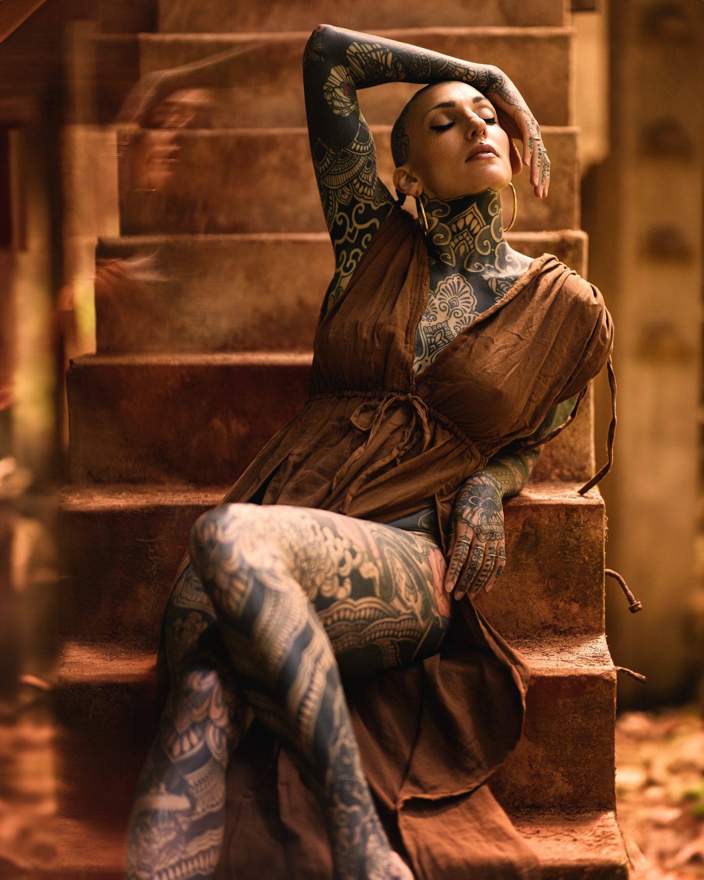 Sabrina Alves — Tattoo-Akt, Schwarzweiß (8)